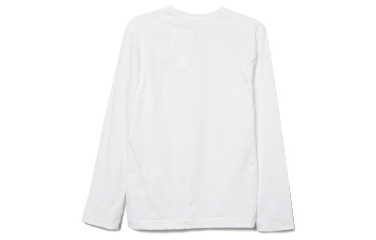 COMME des GARCONS PLAY L/S Basic T-Shirt Black Emblem 'White' AZ-T120-051-2 - 2