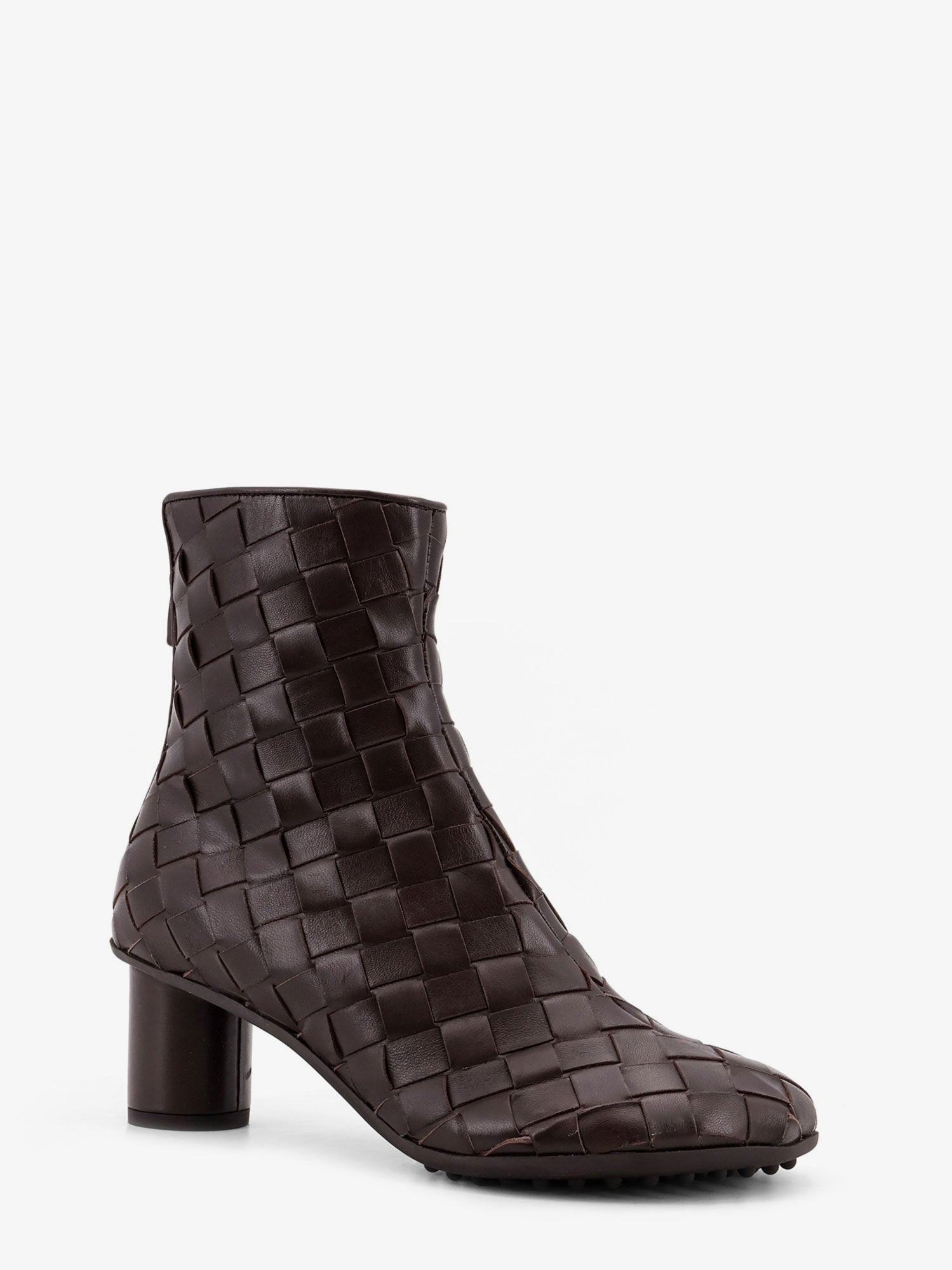 Leather Ankle Boots With Intrecciato Motif - 2