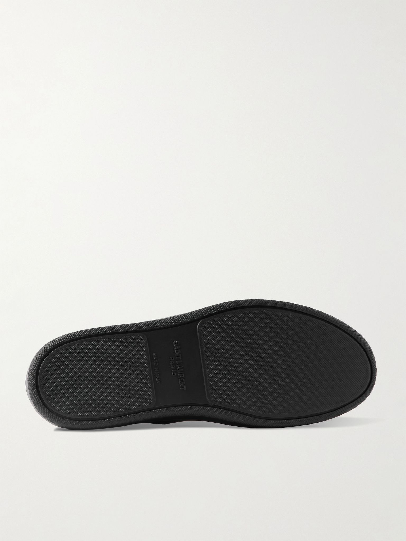 Gym Low Logo-Print Leather Sneakers Black - 3