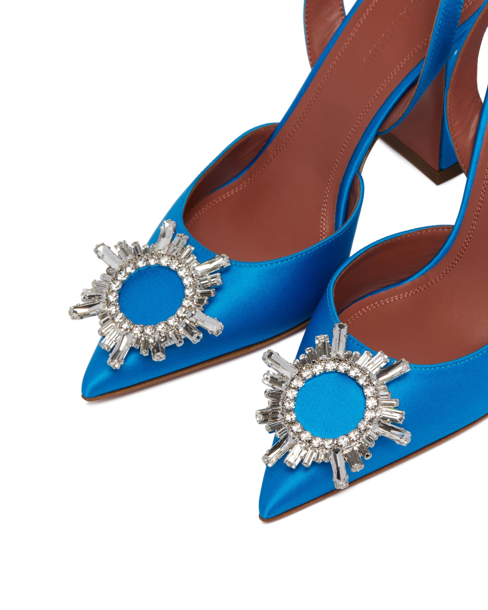 Blue Satin Begum Sandals - 6