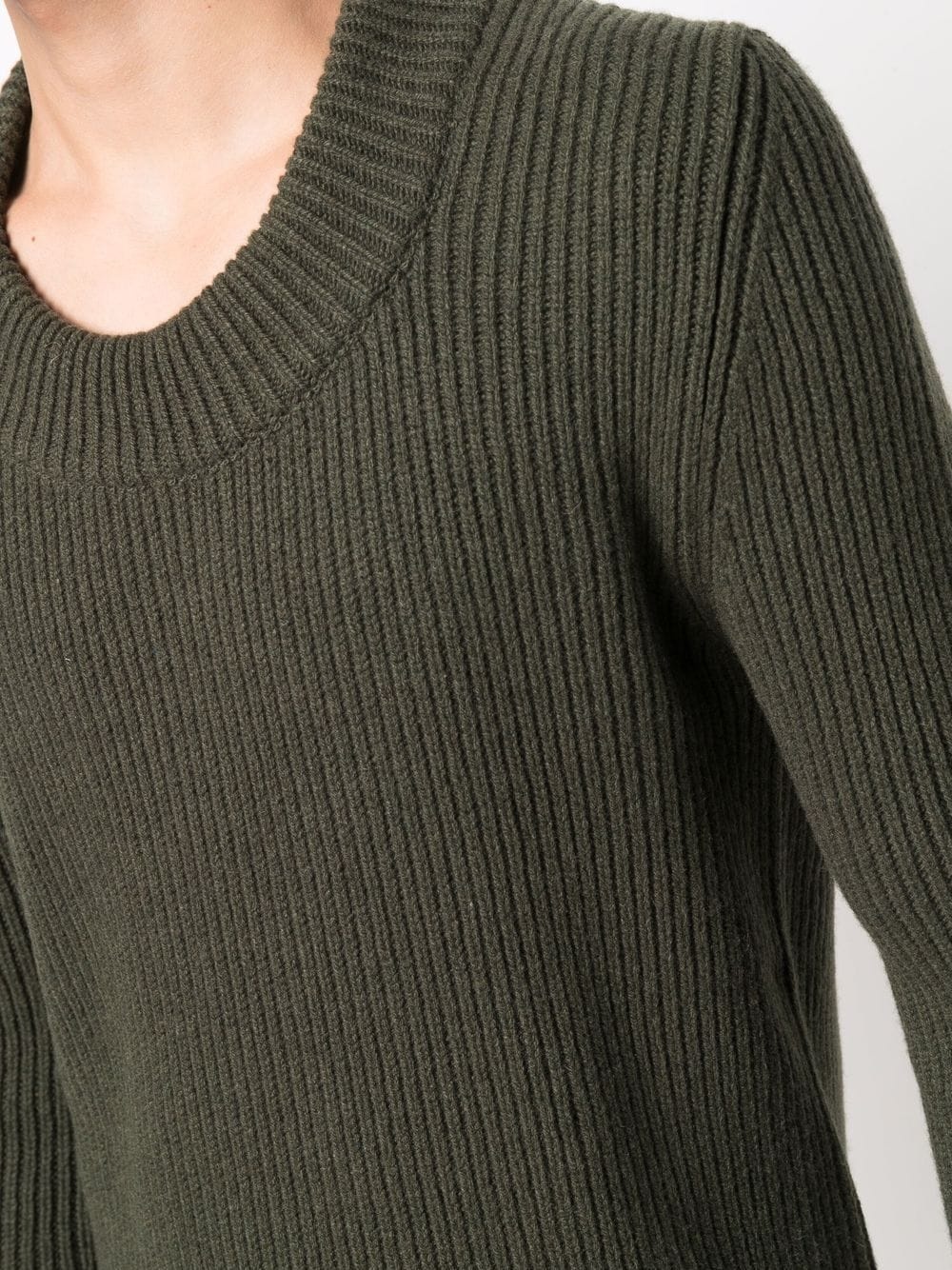 cashmere-blend ribbed knit jumper - 5