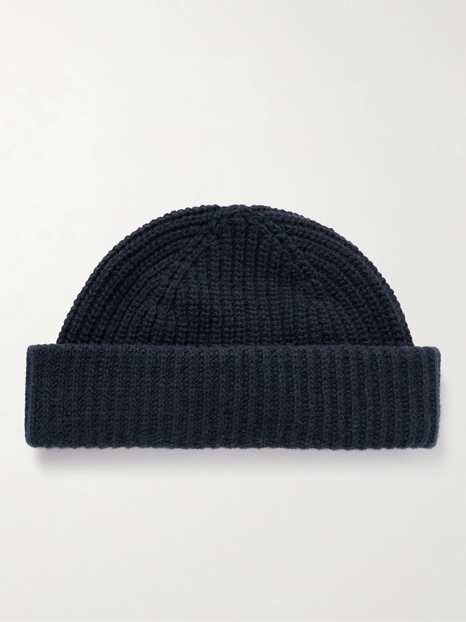 Sailor 6650 Ribbed Wool-Blend Beanie Navy - 1
