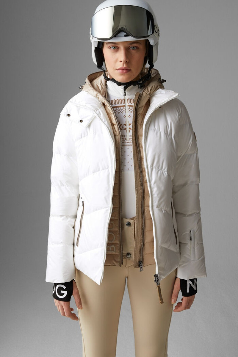 Callie Down ski jacket in Off-white/Beige 2