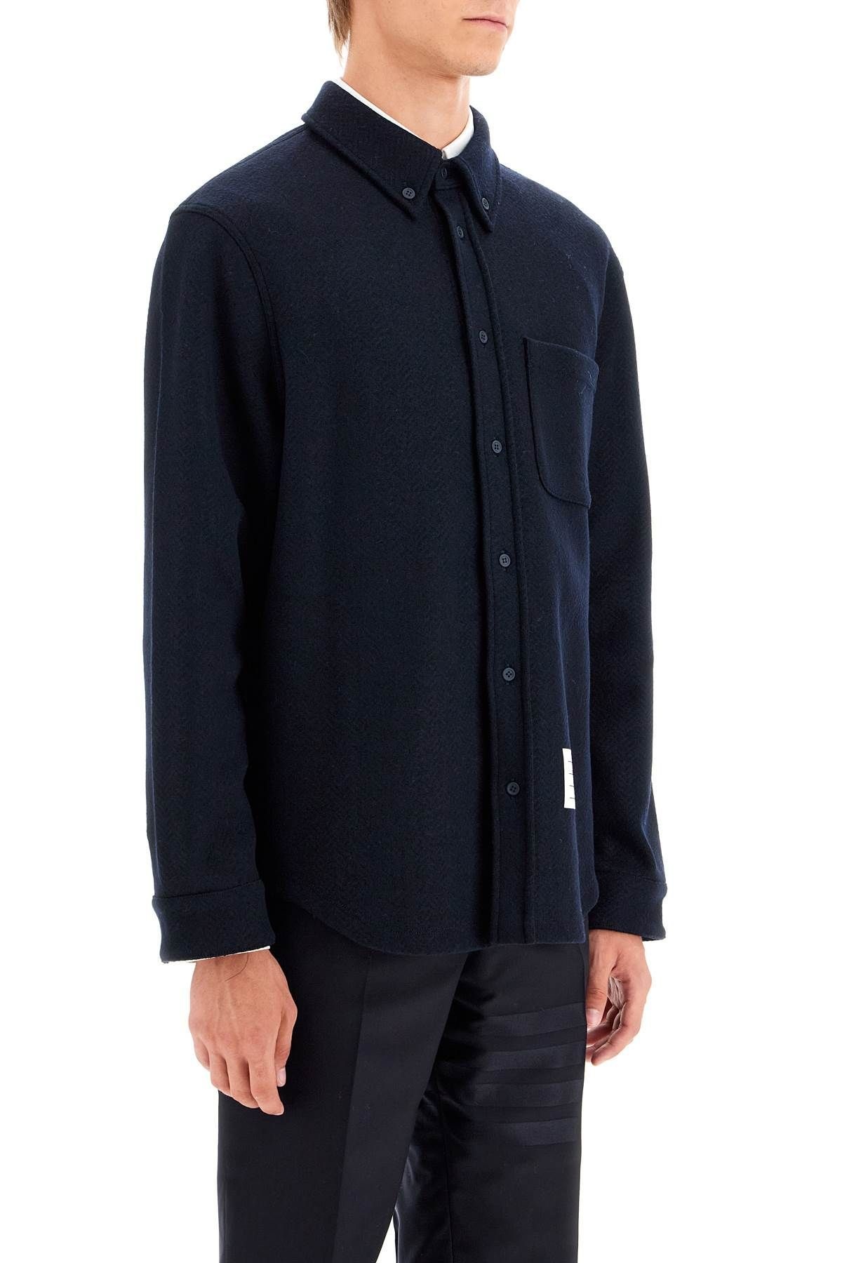 HERRINGBONE WOOL BLEND OVERSHIRT - 3