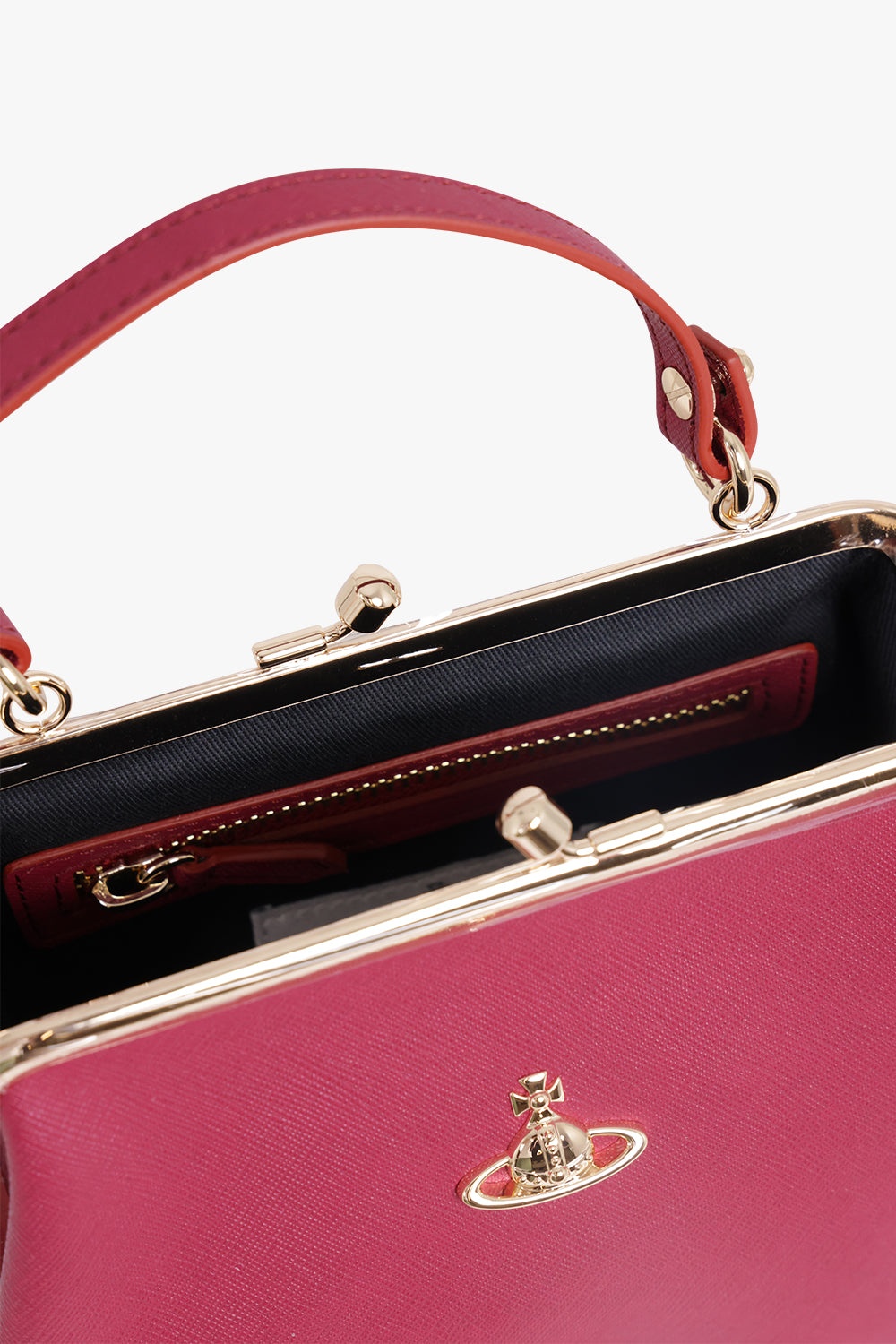 GRANNY SAFFIANO FRAME PURSE | CANDY PINK - 3