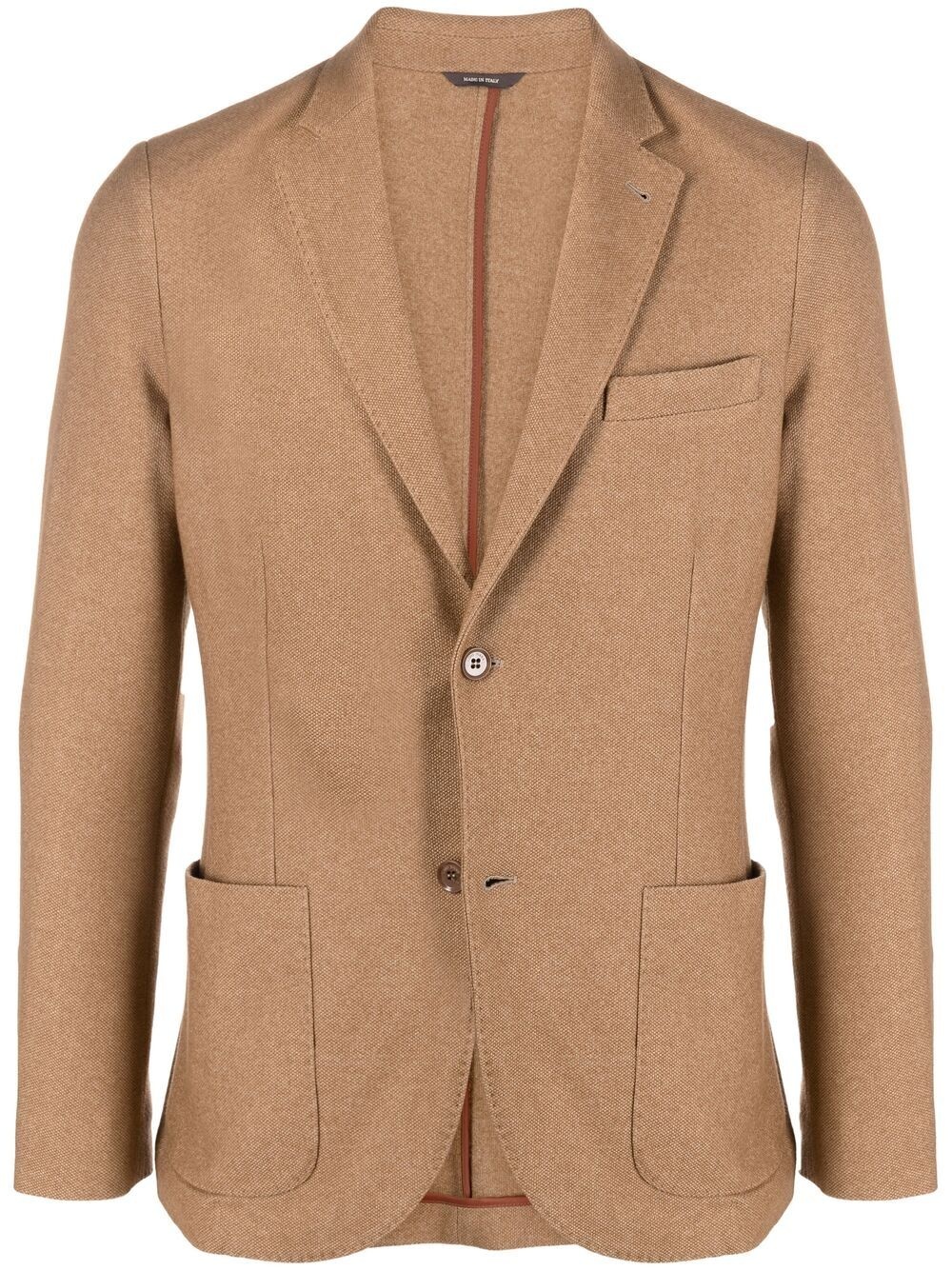 single-breasted wool-silk blazer - 1