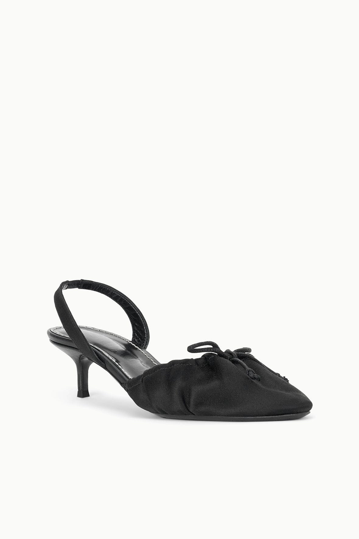 STAUD ALBA BALLET SLINGBACK BLACK SATIN - 3