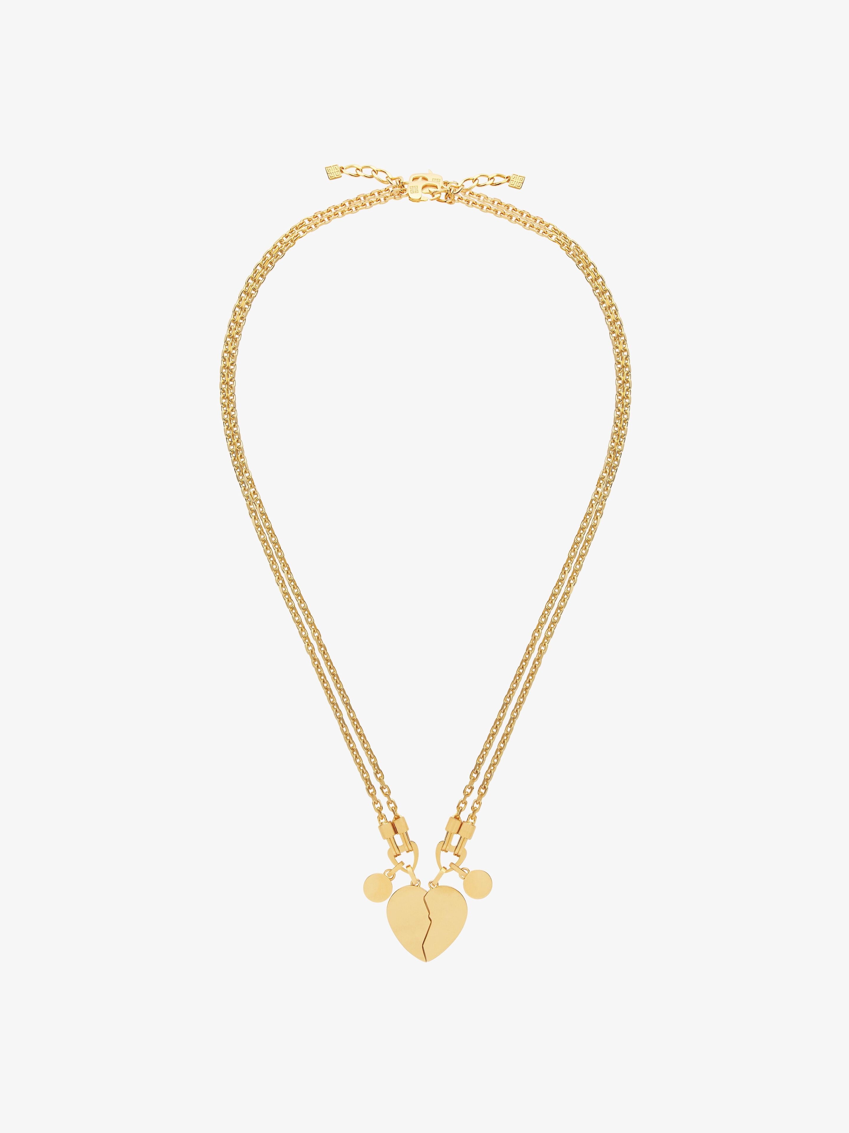 SEPARABLE HEART NECKLACES IN METAL AND ENAMEL - 4