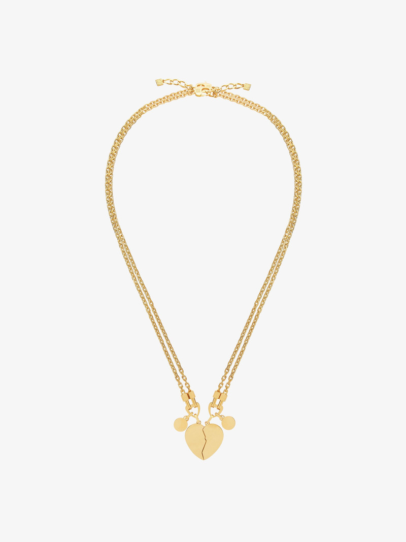 SEPARABLE HEART NECKLACES IN METAL AND ENAMEL 4