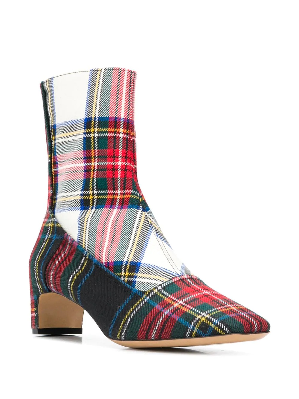 tartan print ankle boots - 2