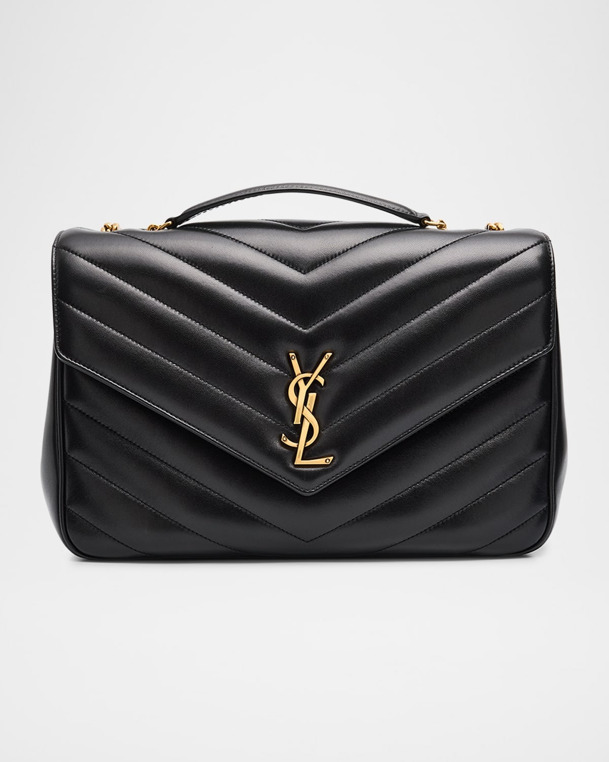 Loulou Large YSL Chain Shoulder Bag in Quilted Leather - 1