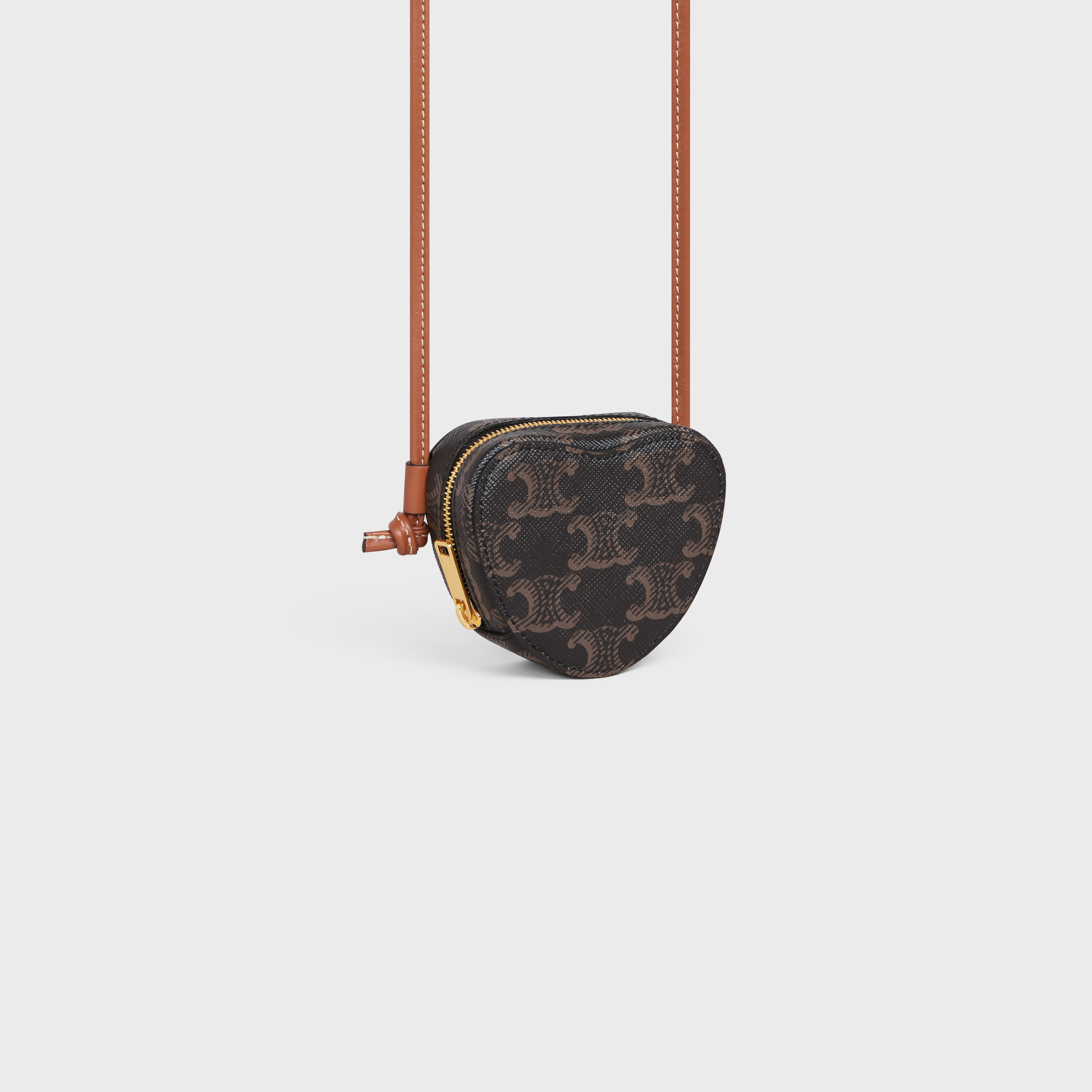 CROSSBODY MICRO HEART in triomphe canvas - 3