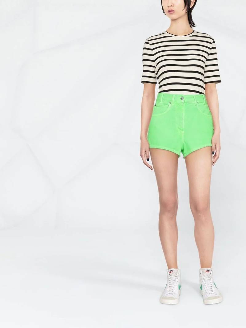 MSGM high-waist denim shorts outlook