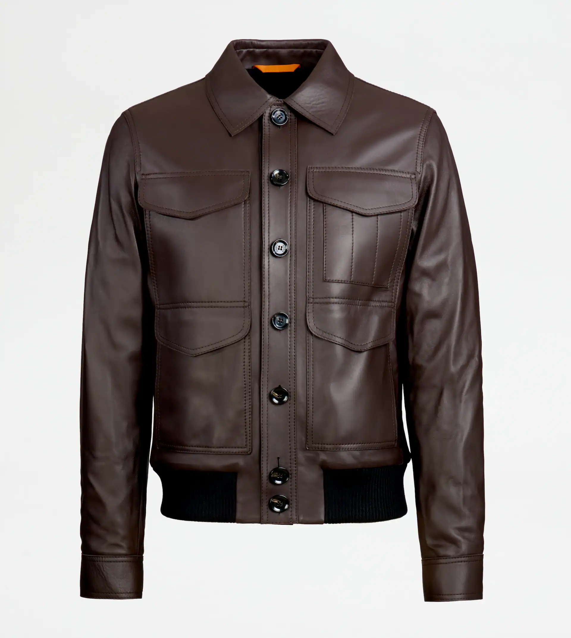 BOMBER IN LEATHER - BROWN - 1