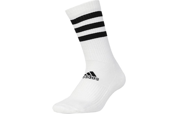 adidas Classical Mid Sports Basketball Socks 3 Pairs 'White' FH6628 - 3