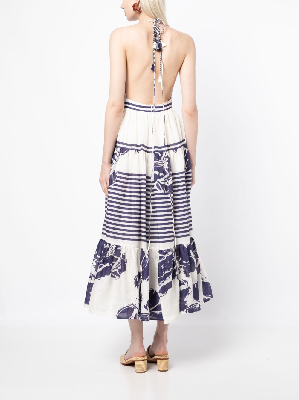 Valerie floral stripes-print dress - 4