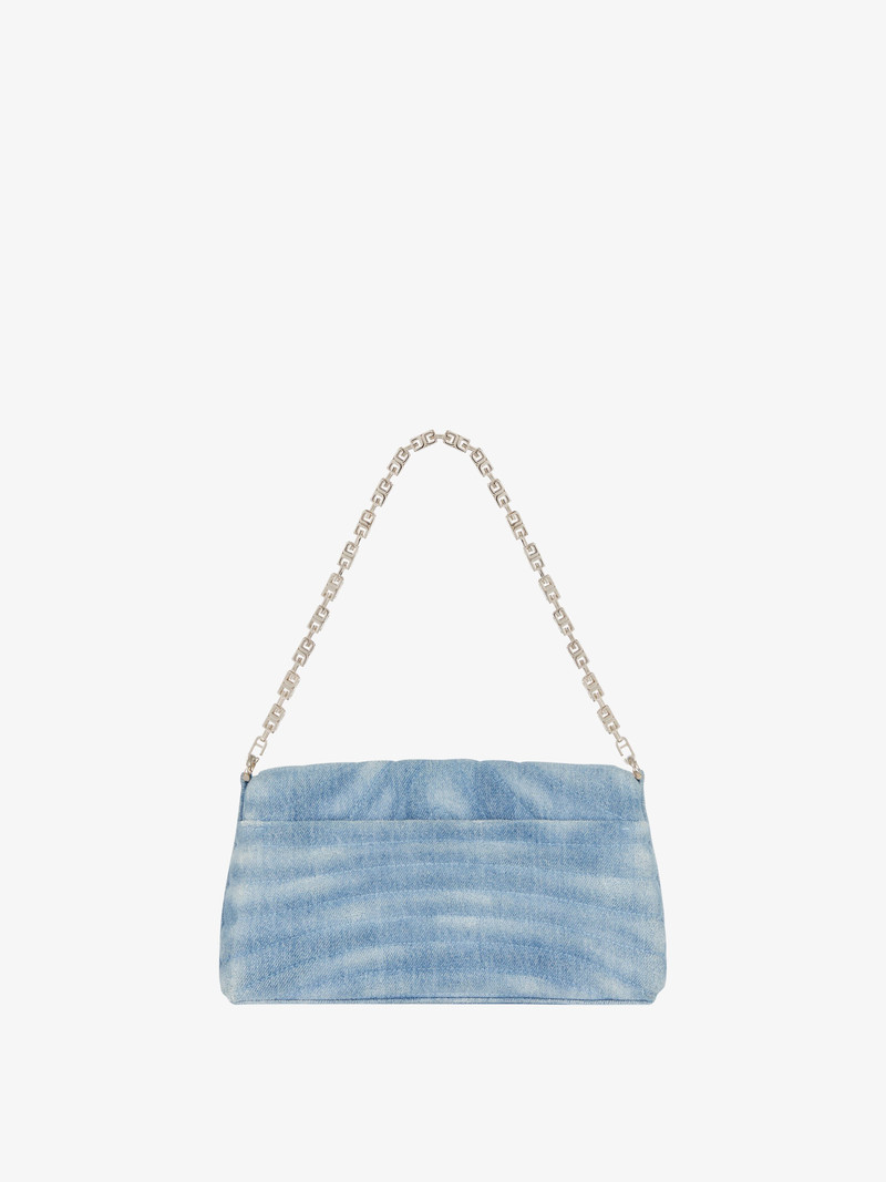 SMALL 4G SOFT BAG IN QUILTED DENIM 6