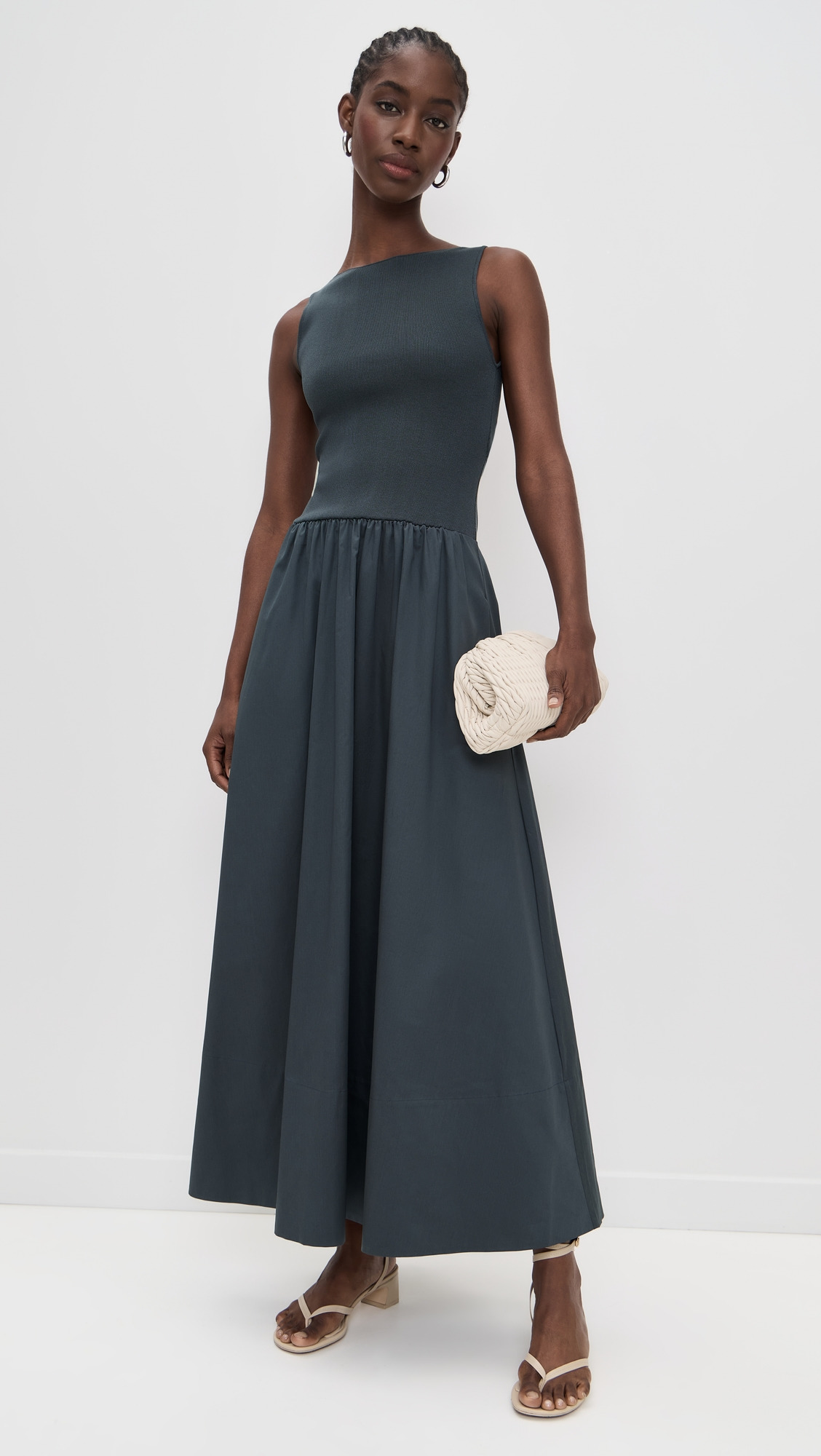 Bateau Cut Out Dress - 4