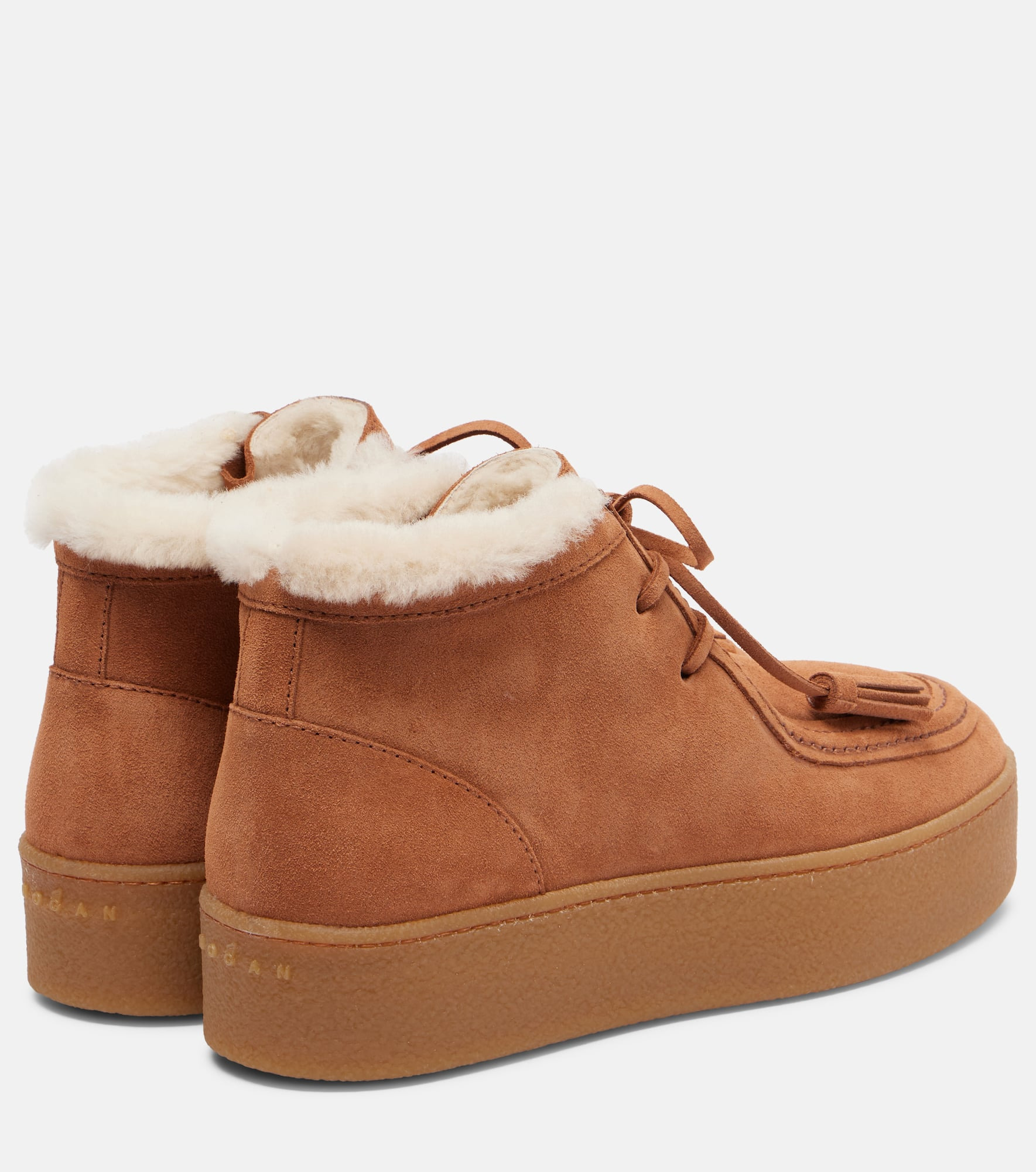 H681 suede platform desert boots - 2