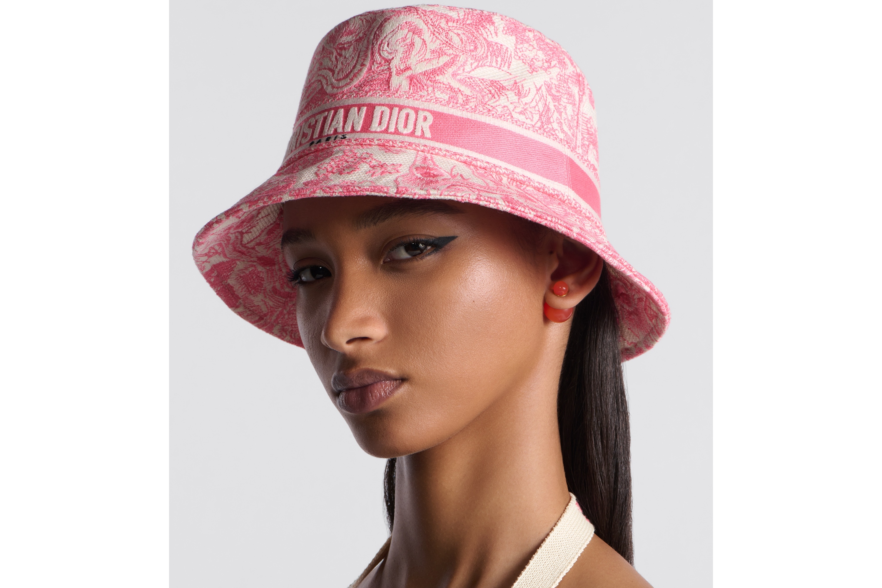 Dioriviera D-Bobby Toile de Jouy Sauvage Small Brim Bucket Hat - 3