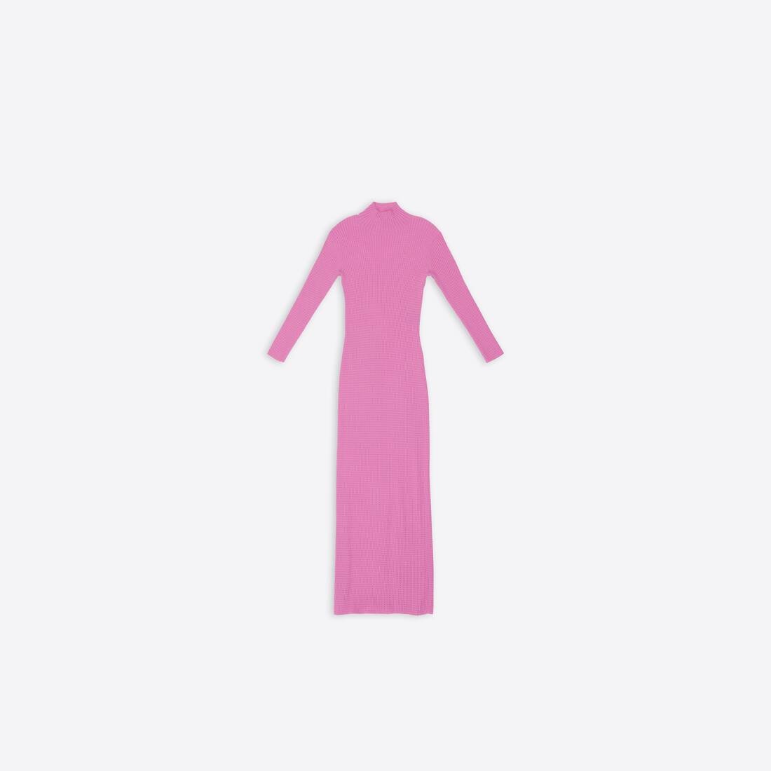 Women's Fitted Dress in Pink - 1