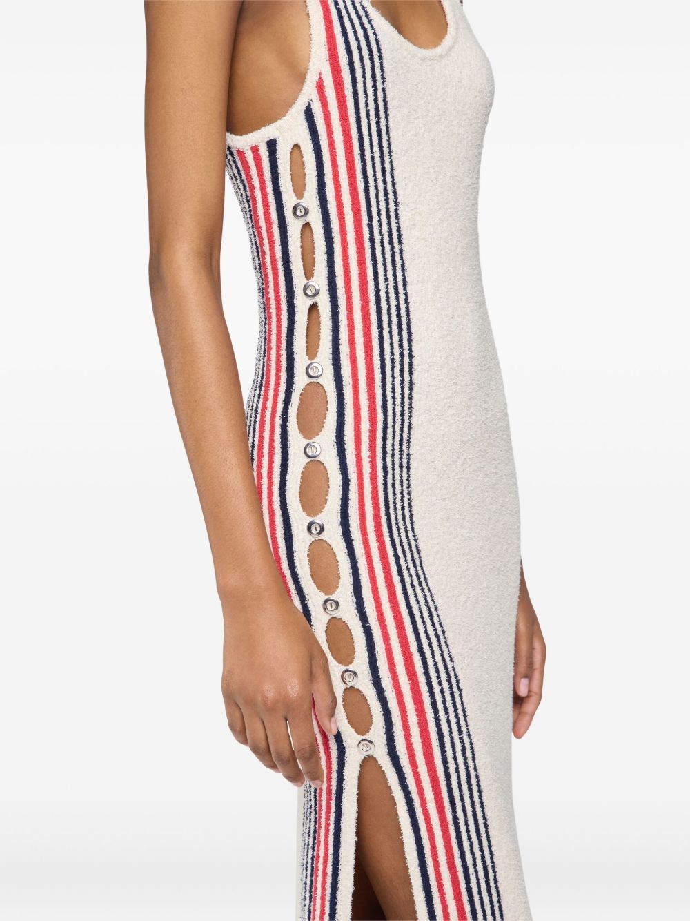 striped sleeveless maxi dress - 4