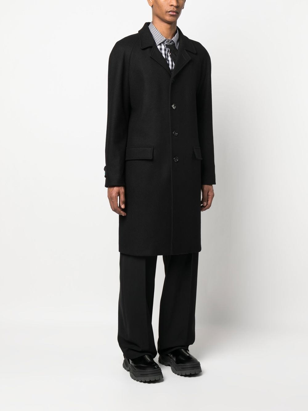 long single-breasted coat - 3