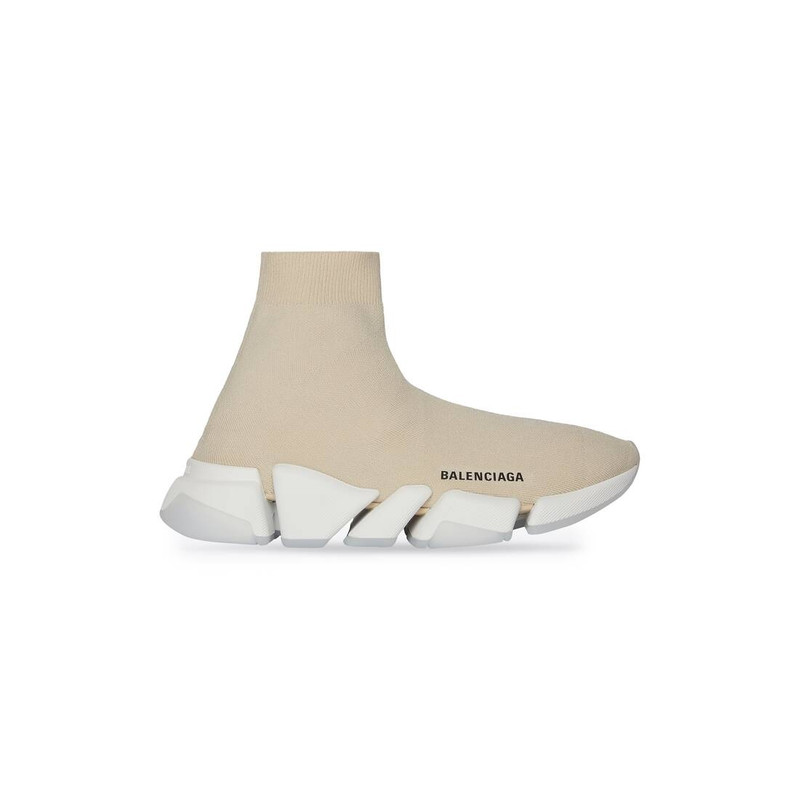 남자의 속도 2.0 Clear Sole 베이지에서 Knit Sneaker 재활용 - 1
