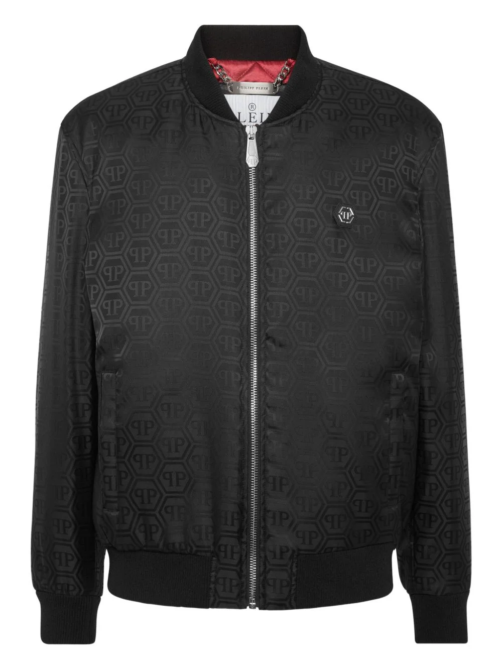 monogram jacquard bomber jacket - 1