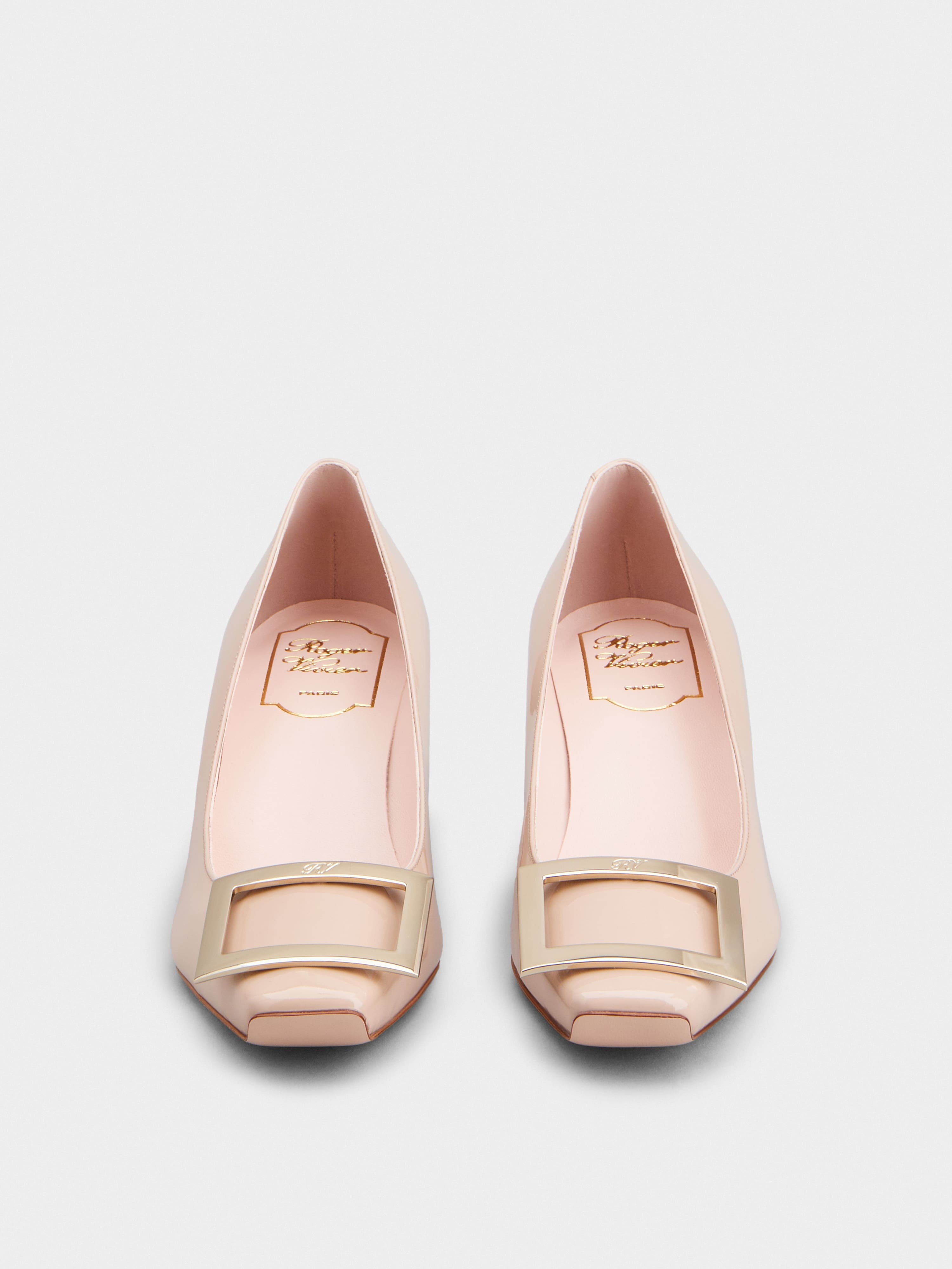 Trompette Metal Buckle Pumps in Patent Leather - 7