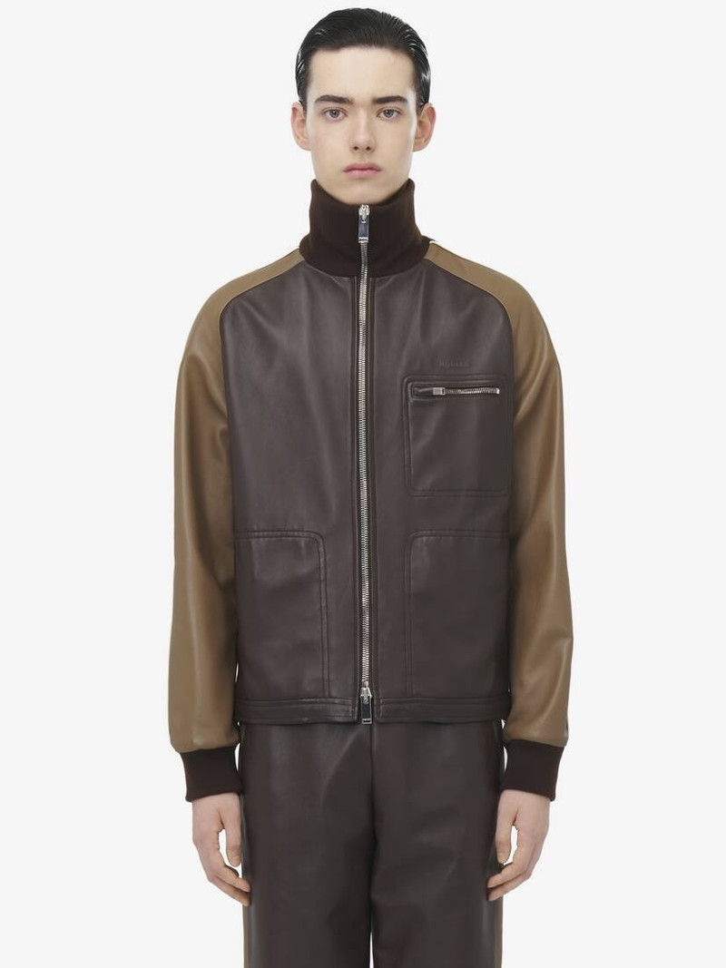 Alexander McQueen Leather Tracksuit Jacket outlook