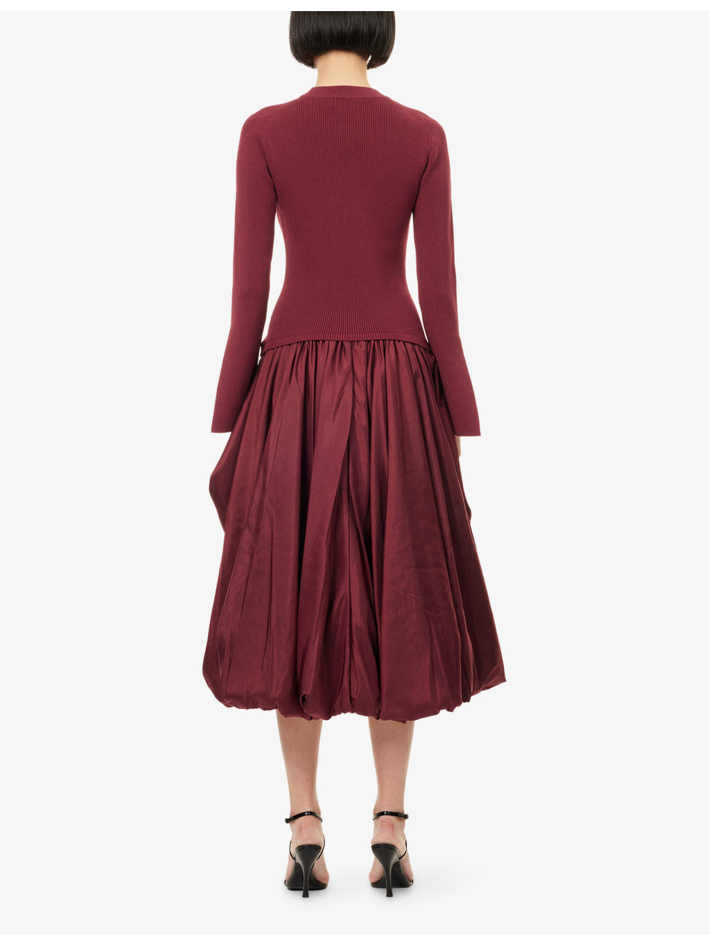 Kenlie Puffball Stretch-Woven Midi Dress - 4