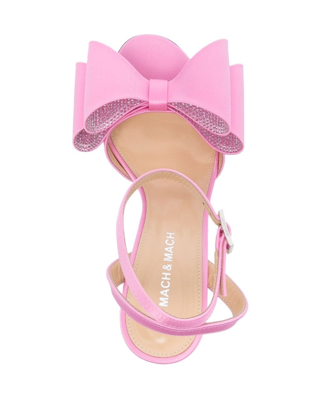 95mm bow-satin sandals - 4