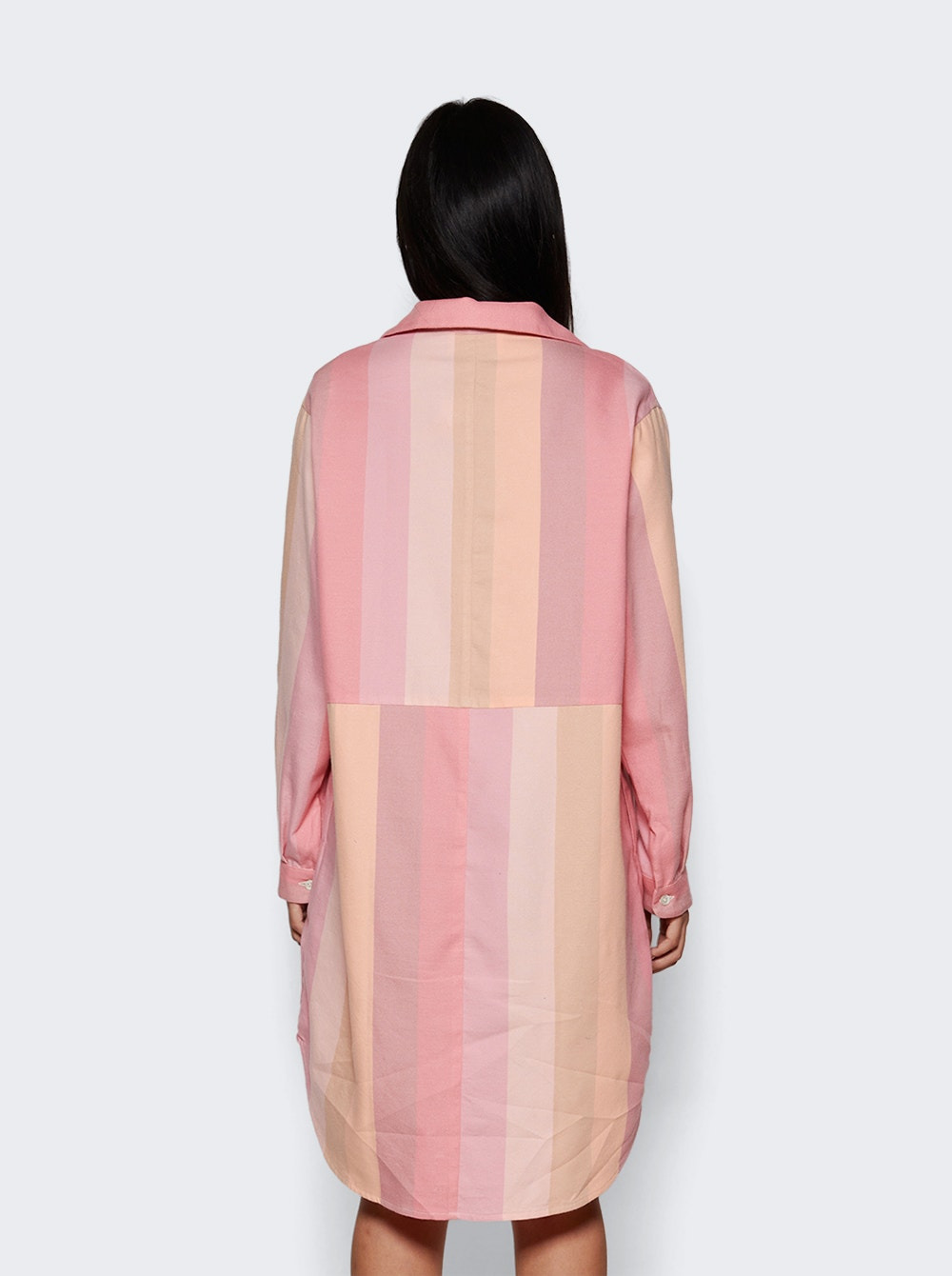 Tunic Dress Pink Vertical Stripes - 5