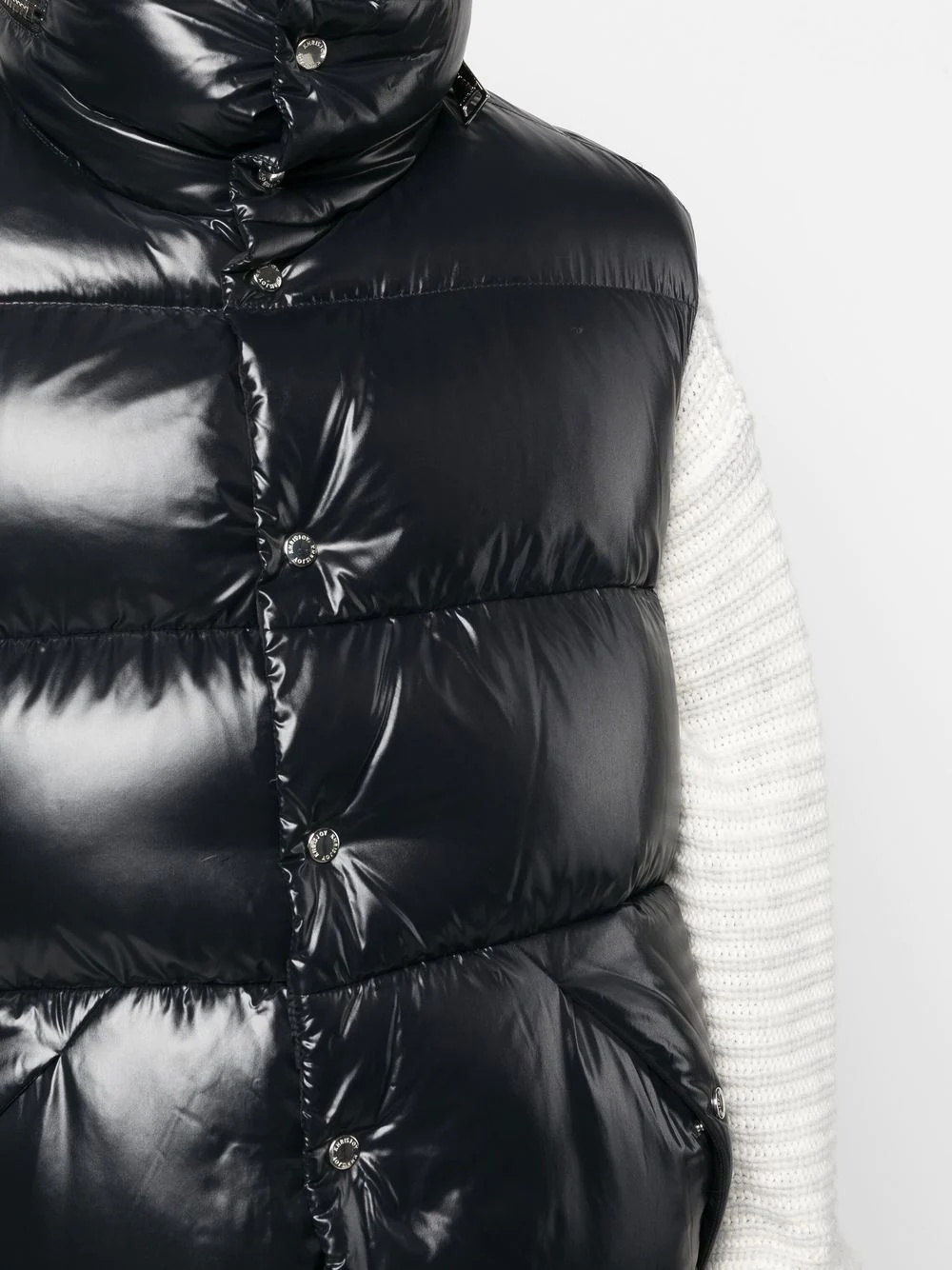logo-drawstring down gilet - 5