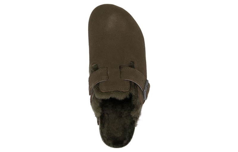 Birkenstock 보스턴 Shearling 스웨드 가죽 좁은 적합 'Thyme' 1025667 4