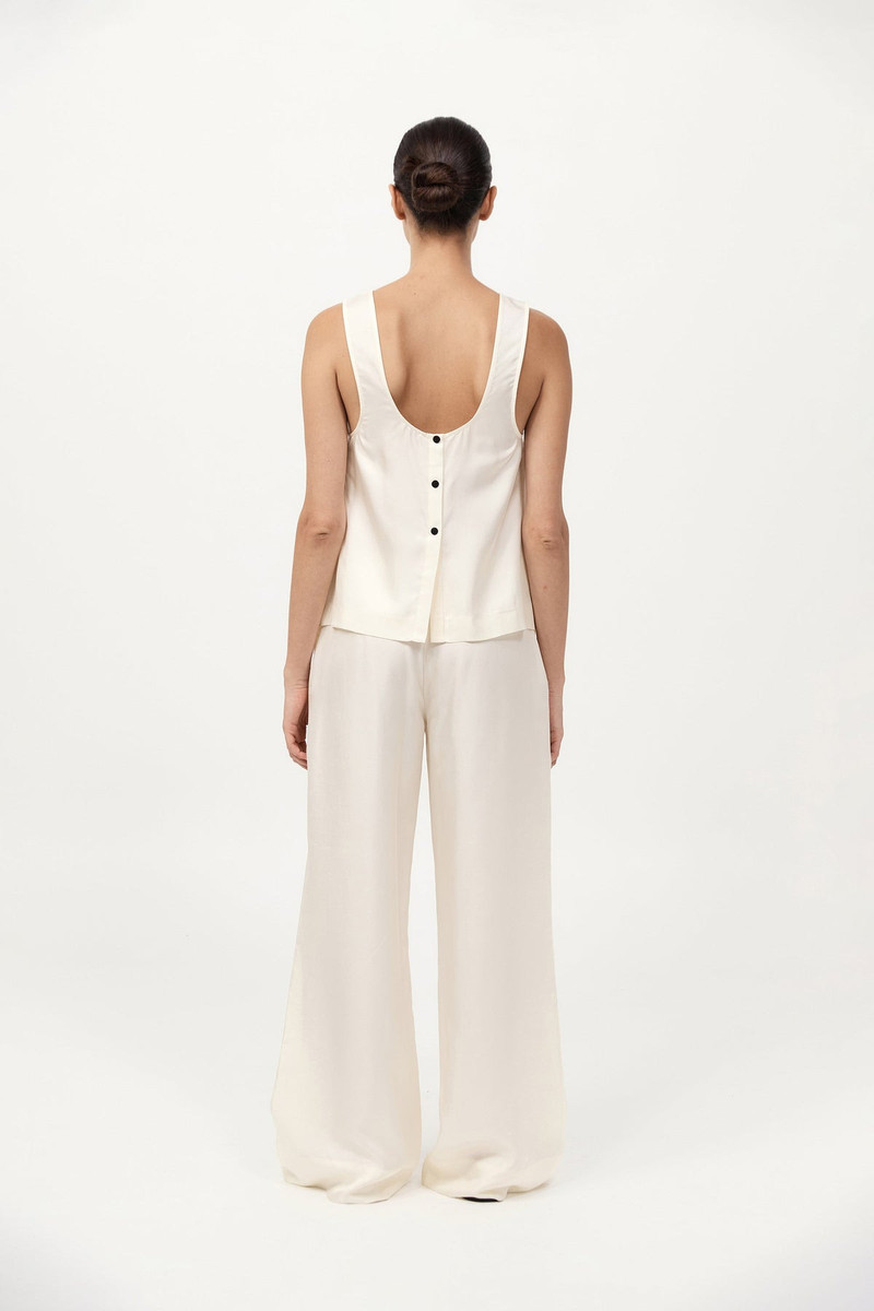 Silk Twill Pants - Milk 7