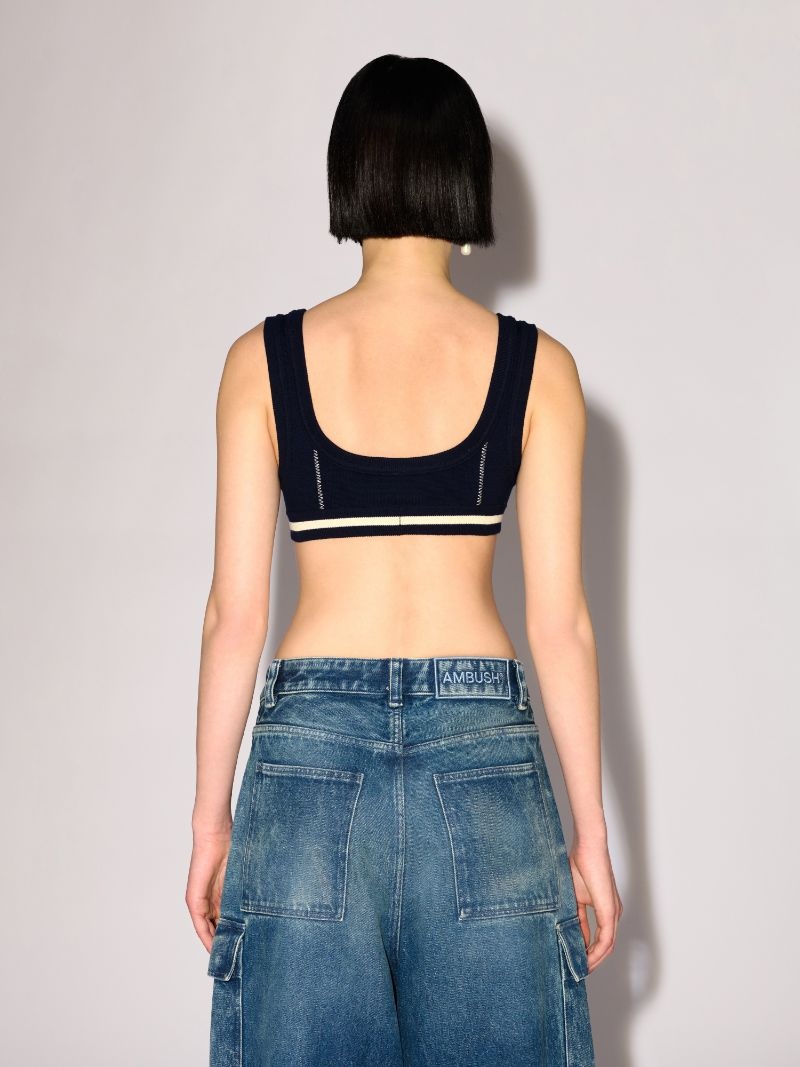 CONTRAST STITCH BRA TOP - 4