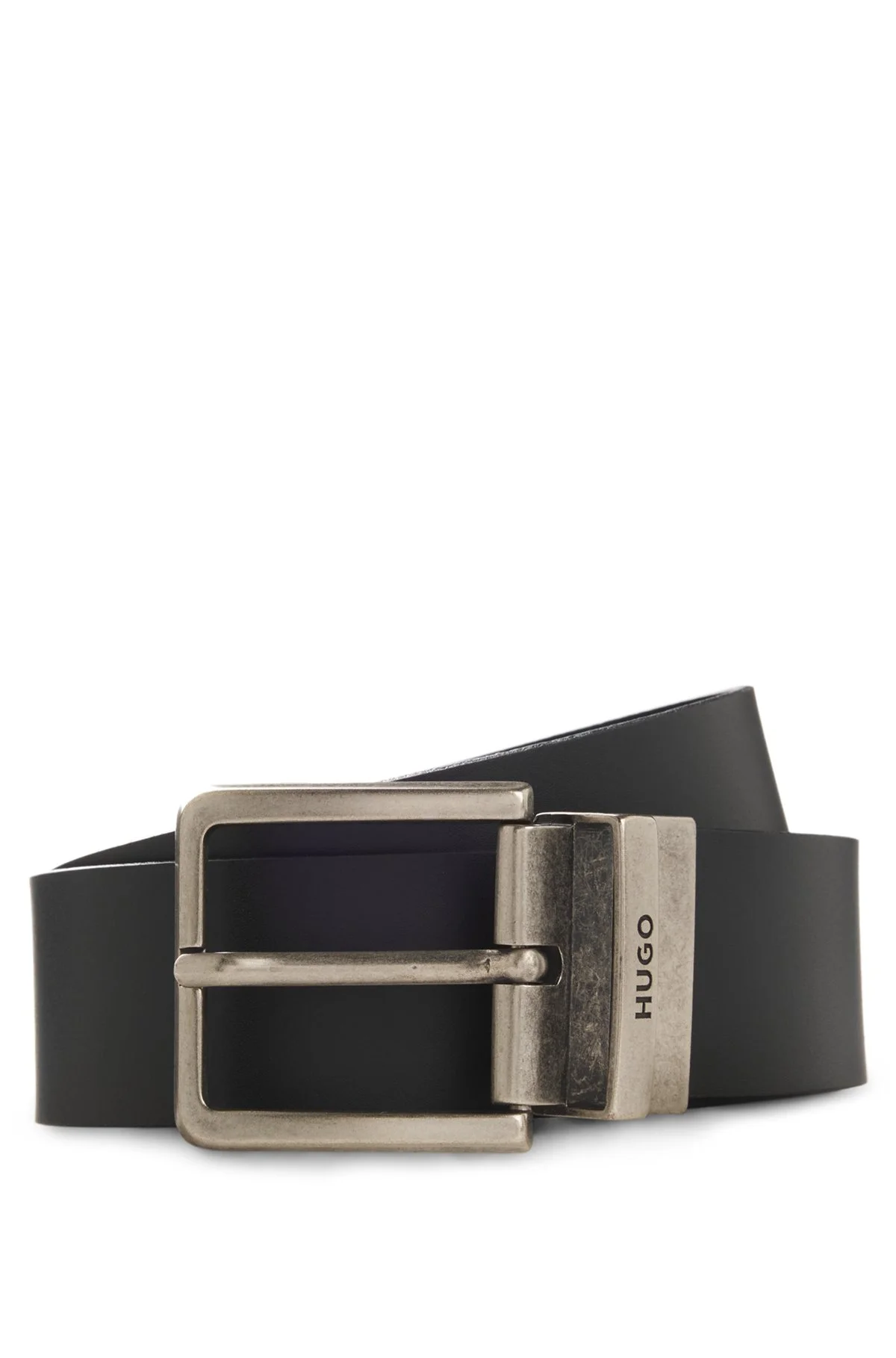 REVERSIBLE BELT IN SMOOTH AND GRAINED LEATHER - 1