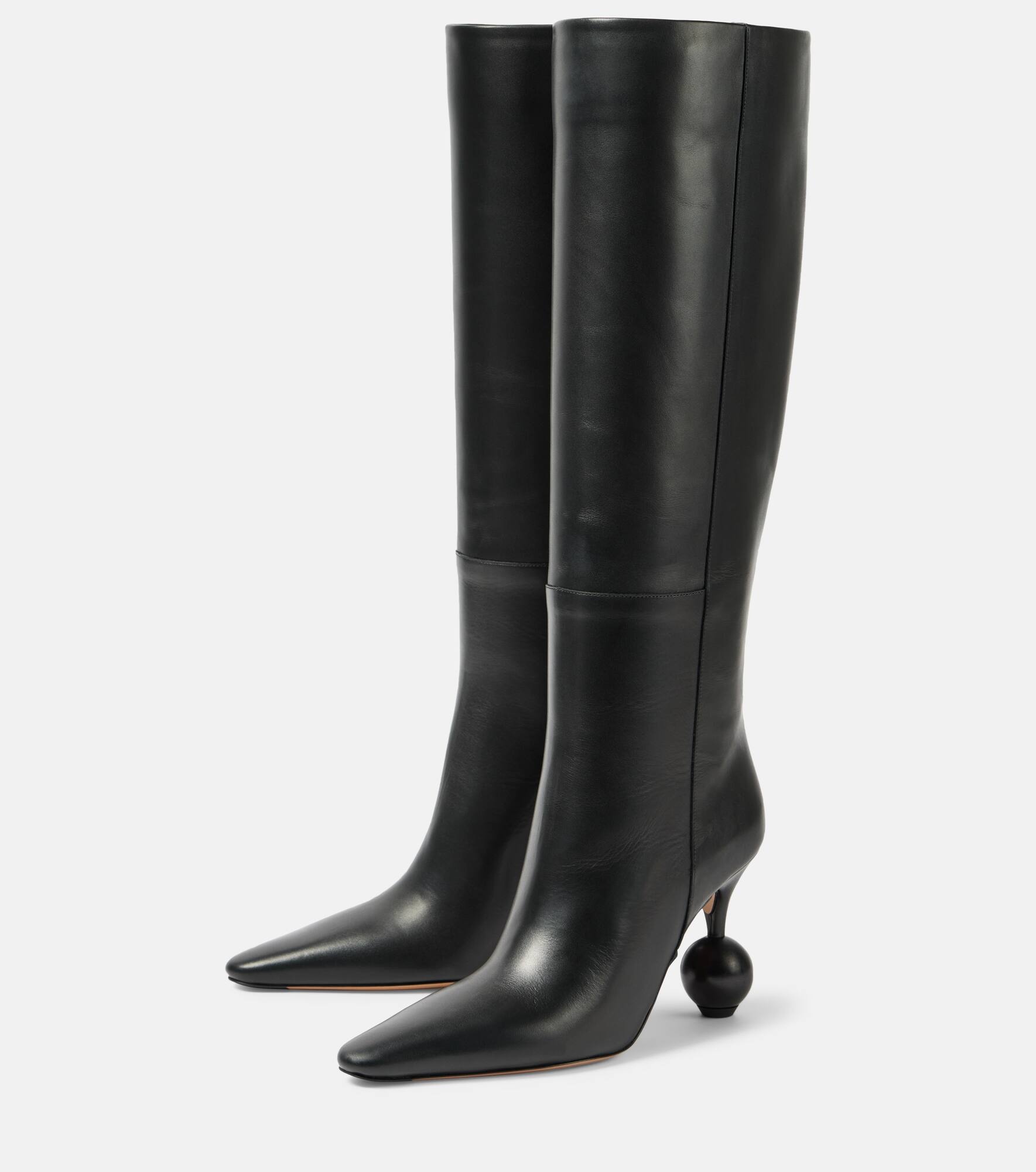 The Bisou leather knee-high boots - 4