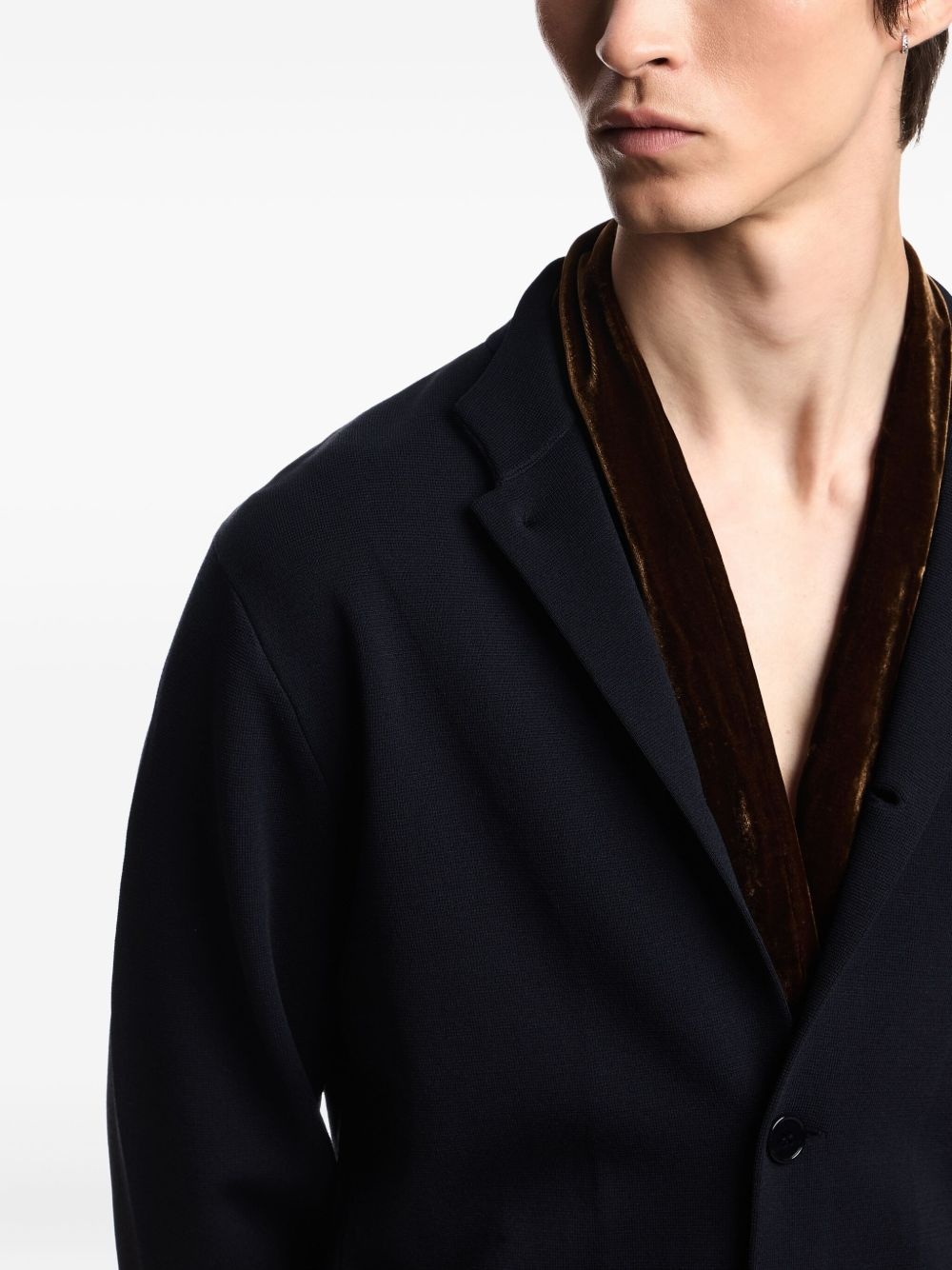 mandarin-collar knitted cardigan - 5