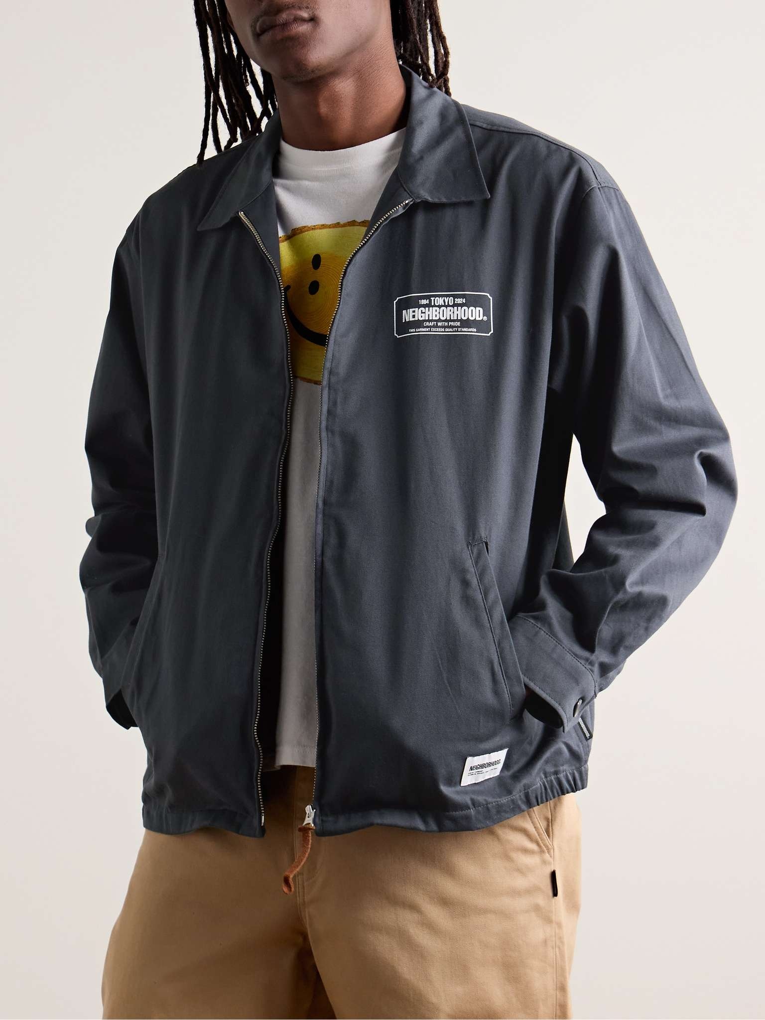 NEIGHBORHOOD Logo-Print Cotton-Twill Jacket | REVERSIBLE