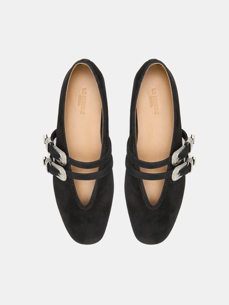 LE MONDE BÉRYL Ballet Claudia Slipper / Black Suede outlook