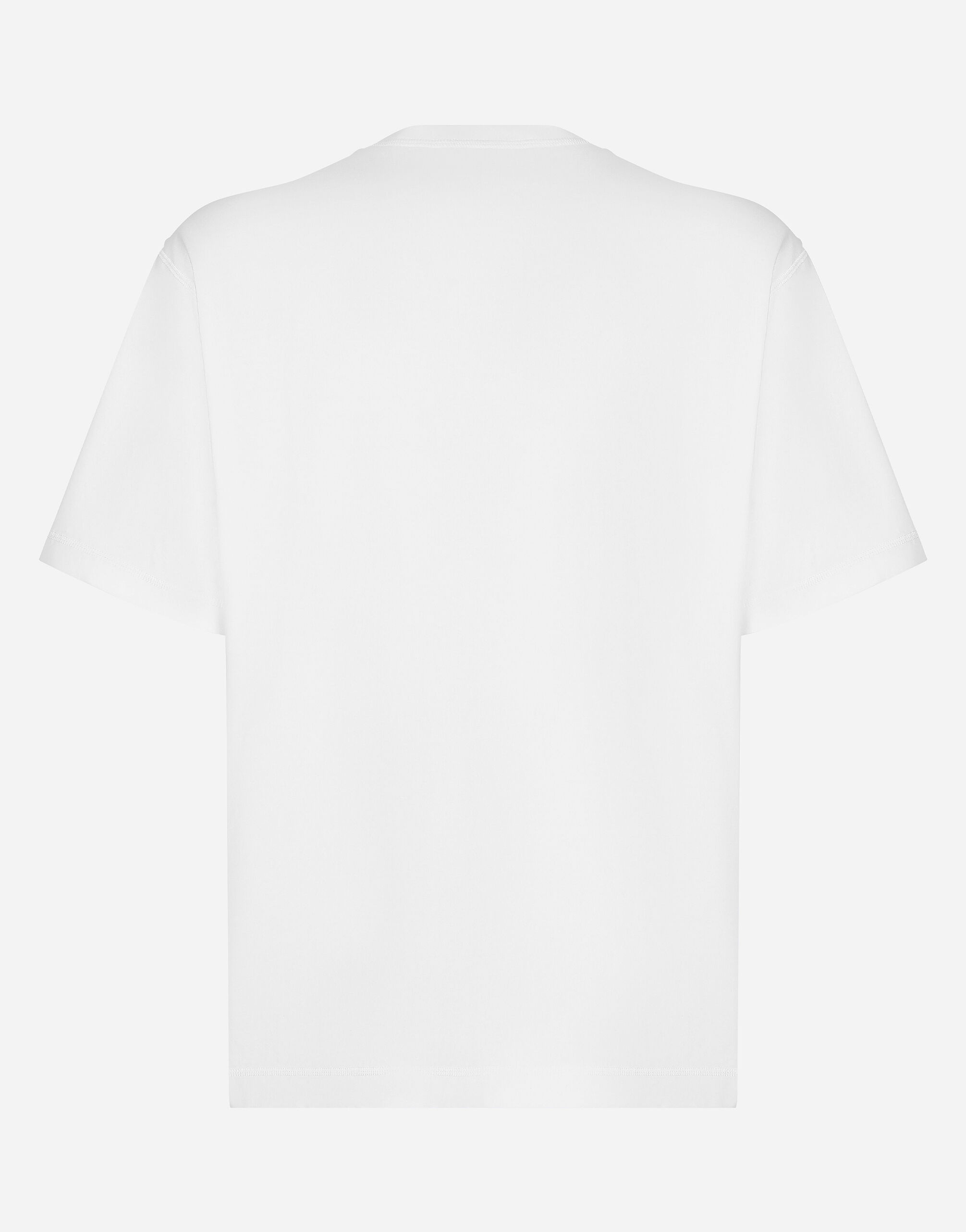 Cotton T-shirt with logo embroidery - 9