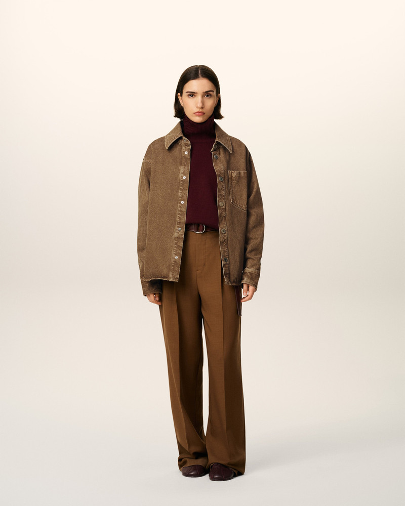 AMI Paris BROWN COTTON AMI DE COEUR OVERSHIRT outlook