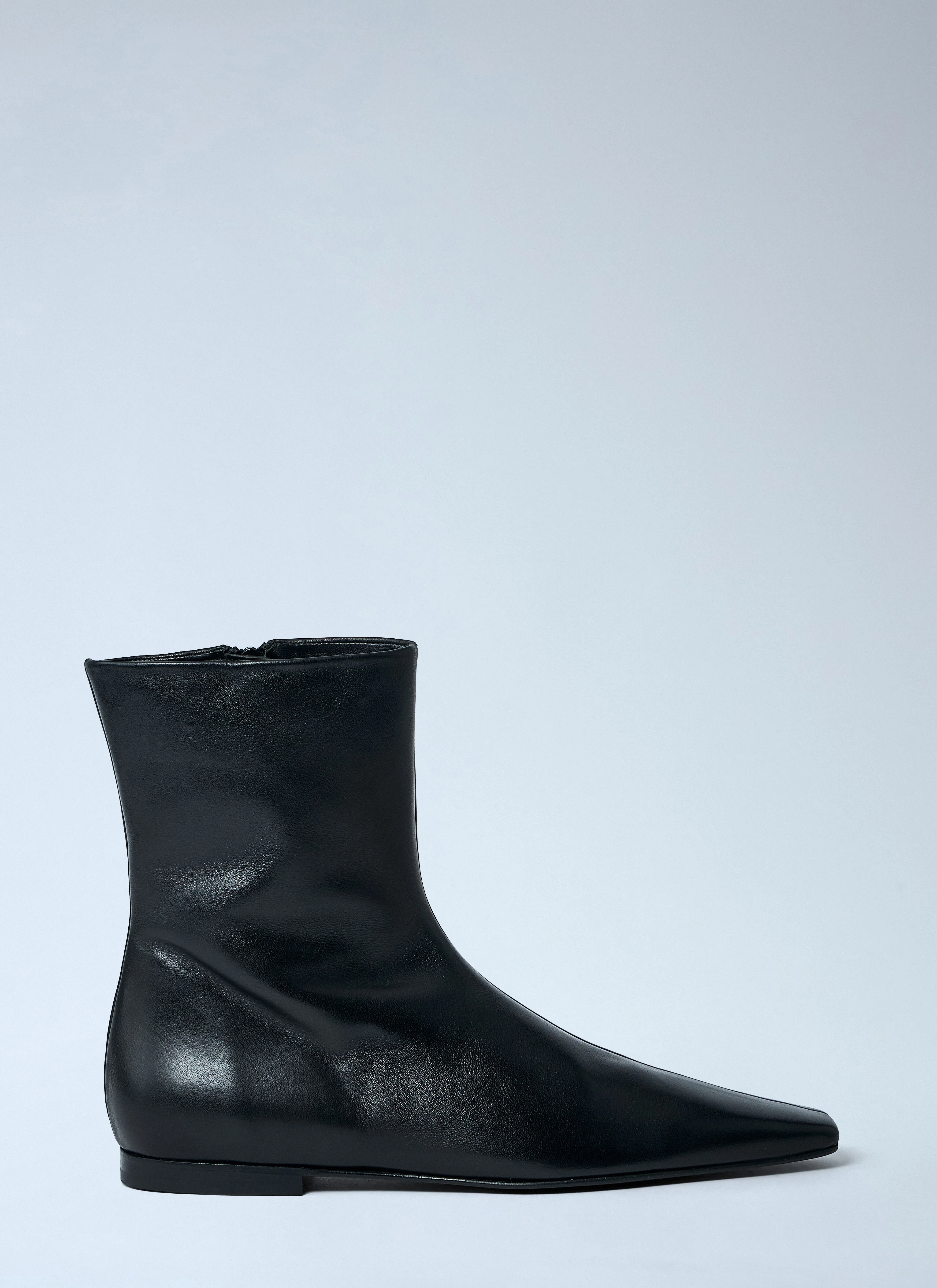 Zipped Leather Chelsea Boots - 1