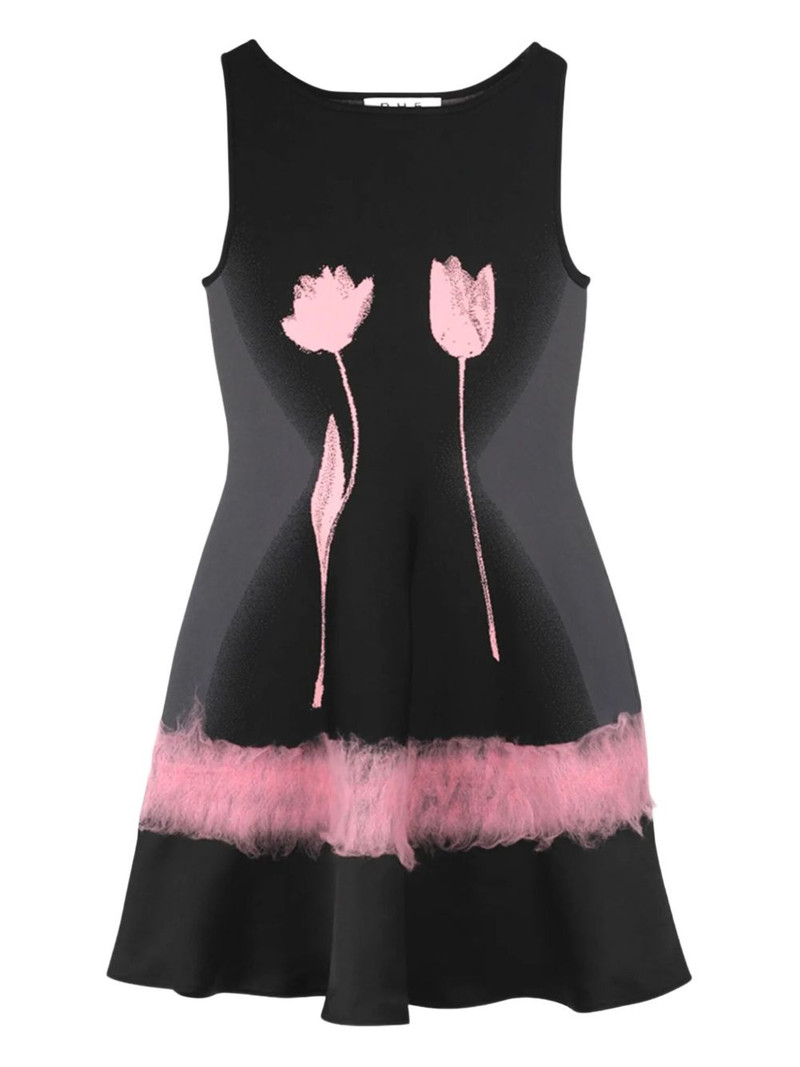 tulip-print peplum top 1