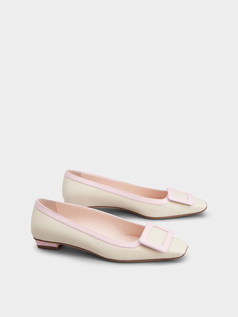 Belle Vivier Covered Buckle Ballerinas in Nappa Leather 2
