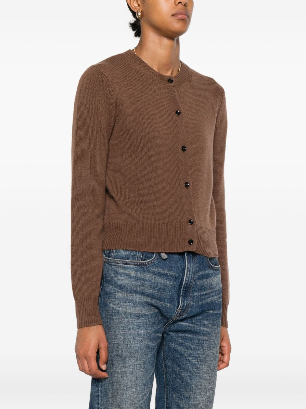 button-front cashmere cardigan - 3