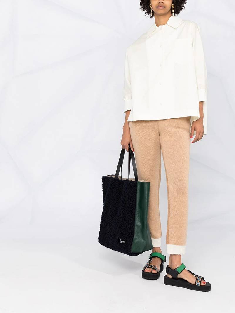 Marni ribbed-knit cashmere trousers outlook